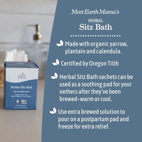 Earth Mama Herbal Sitz Bath Sachets - 6 Count