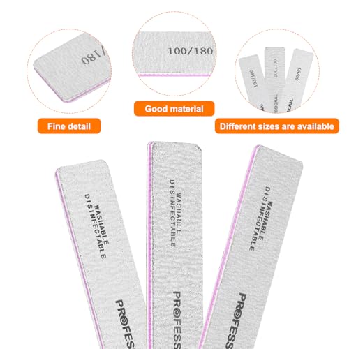 HARFINGTON 5pcs Double-Sided Sanding Sticks - 80/100/180 Grit for Metal, Wood & Plastic