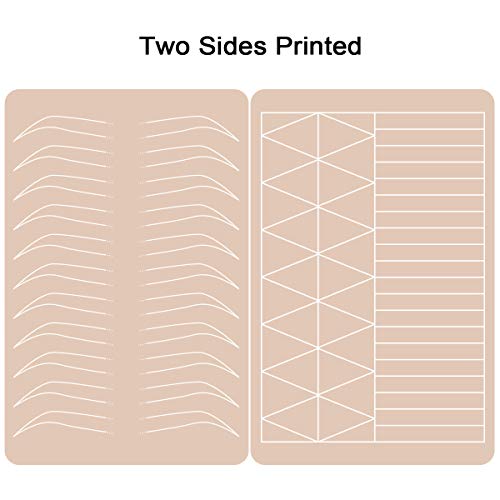 3 pcs Thicken Two sides Microblading Practice Silicon Skin Perfect for Permanent Makeup and Microblading Nano brows ombre brow practice (Two sides-3pcs)
