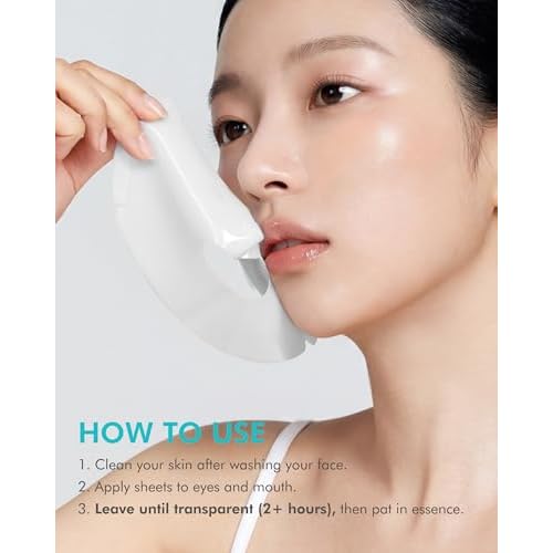 DERMAL Seoul Face PDRN Hydrogel Melting Mask (4 Pack) - 5% Salmon DNA Overnight Regeneration Facial Mask - Skin Barrier Repair & Calming Ritual with Cica & Probiotics - K-Beauty