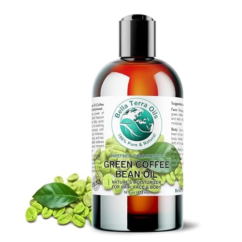 Bella Terra Oils - Green Coffee Bean Oil 16 oz - Dive into the World of Green Bean Coffee Extract, Boosted with Antioxidants, Supreme Skin Care Elixir