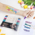 Temporary Tattoo Markers with 81 Stencils - 12 Dual-Tip Pens