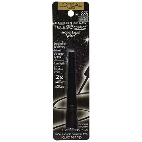 L'Oreal Paris Telescopic Precision Liquid Eyeliner, Carbon Black, 0.08 Oz
