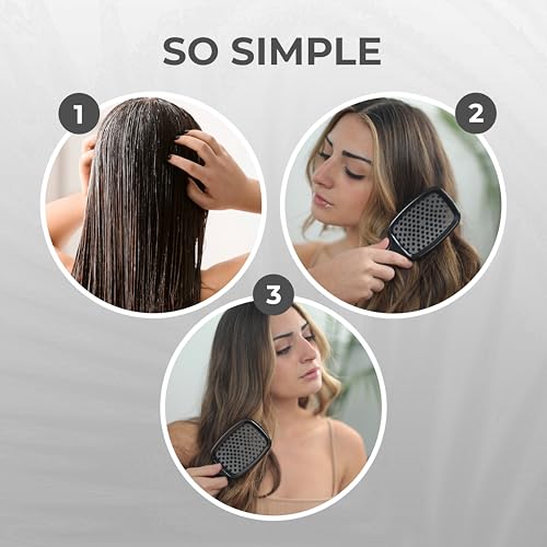 FHI Heat UNbrush Detangling Brush for Pain-Free Brushing on All Wet or Dry Hair Types — Durable DuoFlex Anti-Static Bristles, Lightweight Handle, Vented Hair Brush, Grey