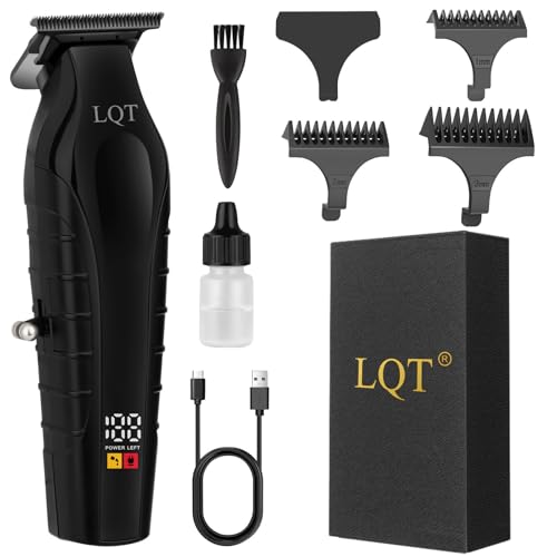 Valentines Day Gifts for Him Professional Hair Trimmer for Men Cordless Beard and Mustache Zero Gap Trimmer Rechargeable Electric T Liners Clippers with Led Display and Luxury Gifts Box