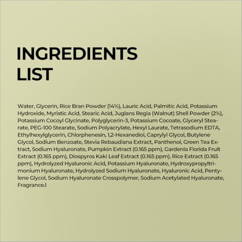 Rice Grain Scrub Cleansing Balm for Pore Refining Cleanser, Hydrating Facial Cleanser For Double Cleansing, Gentle Exfoliation, Korean Skincare, 4.06 fl. Oz
