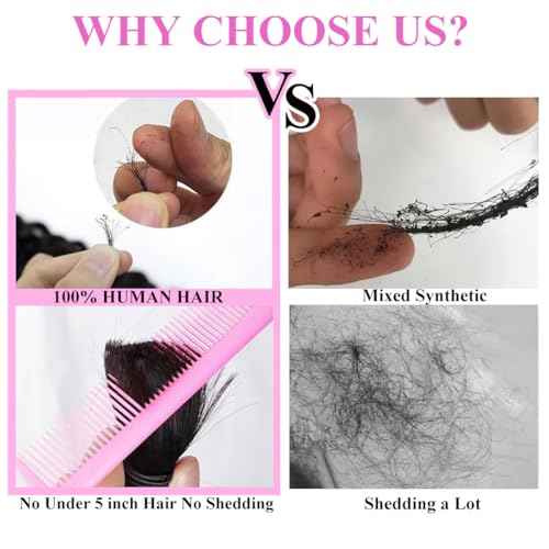 Human Braiding Hair 2 Bundles 100g 24 Inch Deep Wave Bulk 100% Human Hair for Braiding No Weft 12A Brazilian Virgin Human Hair Extensions for Boho Braids Natural Black