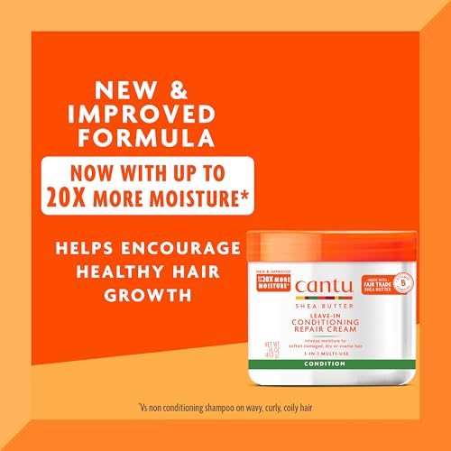 Cantu Leave-In Conditioning Repair Cream with Shea Butter, 16 oz (Pack of 2)