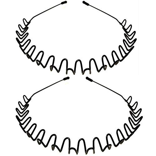 WantGor Metal Headbands 2 Pack Unisex Black Hairbands Hair Hoop - Variation of THIS Listing