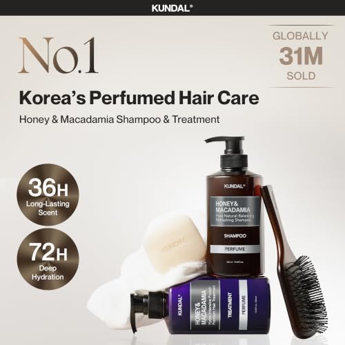 KUNDAL Cherry Blossom Honey & Macadamia Shampoo & Conditioner Set - Sulfate-Free, Nourishing Hair Care