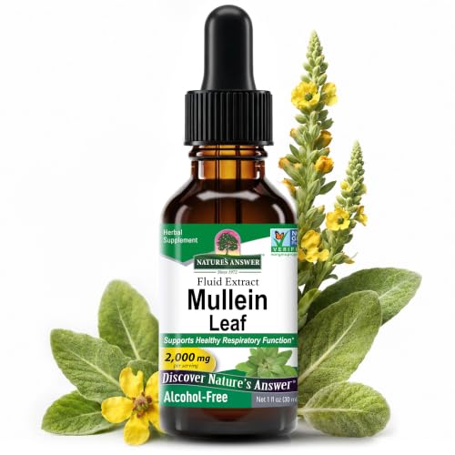 Nature's Answer Mullein Leaf Liquid Extract 1 oz – Non-GMO, Gluten-Free