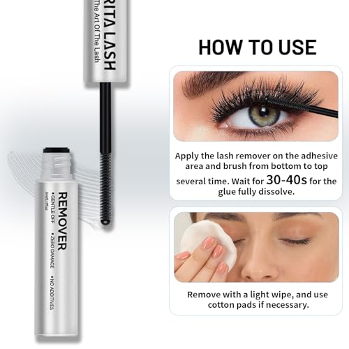 Lash Remover for Lash Extensions - 5ML Cluster Lash Glue & Eyelash Adhesive Remover - Gentle & Fast-Acting