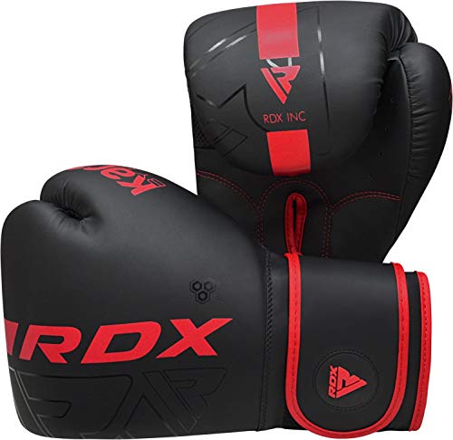 RDX Boxing Gloves Men Women, Pro Training Sparring, Maya Hide Leather Muay Thai MMA Kickboxing, Adult Heavy Punching Bag Gloves Mitts Focus Pad Workout, Ventilated Palm