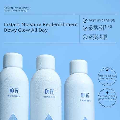 YILIAN Face Mist Natural Facial Spray with HA, Soothing and Calming Sensitive Skin, 10.14 fl. oz.