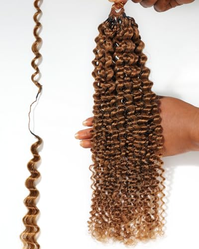 BEEOS Kinky Curly Crochet Hair 16" Human Hair #30 Auburn