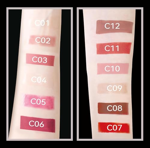 12-Piece Lip Gloss Set - Matte & Shiny Long-Lasting Liquid Lipstick