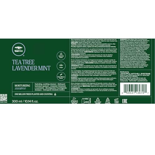 Tea Tree Lavender Mint Shampoo and Conditioner Set, Hydrates + Soothes, For Coarse + Dry Hair, 10.14 fl. oz., Set