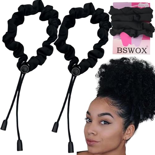 Adjustable Satin Hair Scrunchies for Curly & Thick Hair