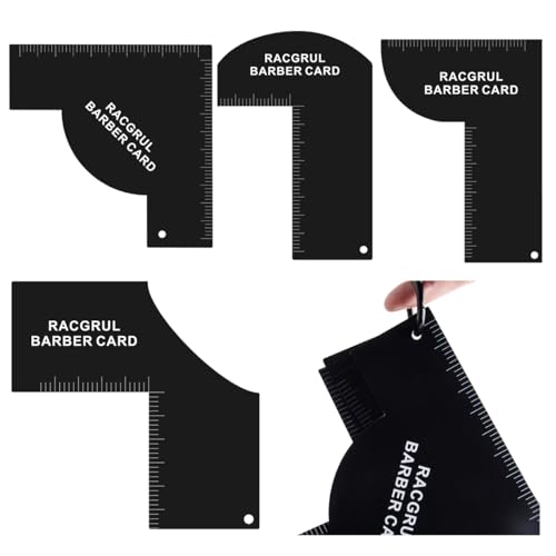 4-in-1 Barber Hairline Shaping Tool with Measurement Rulers