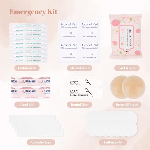 Wedding Emergency Kit, Bride Emergency Kit for Wedding Day Items, 39 Pc Wedding Essential Items Set with Emergency Kit