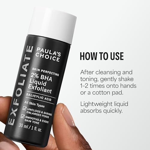 Paula's Choice SKIN PERFECTING 2% BHA Liquid Exfoliant with Salicylic Acid, Facial Polish for Enlarged Pores, Wrinkles & Fine Lines, Suitable for Blackhead-Prone Skin, Fragrance-Free