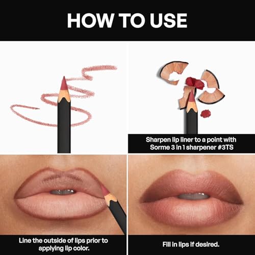 Sormé Waterproof Lip Liner - Long-Lasting Smearproof with Vitamins C & E