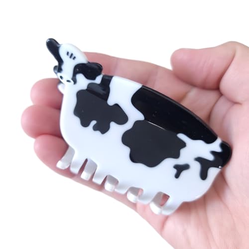 Cow Hair Clip,Acetate Hair Claw,Small Hair Clips for Women