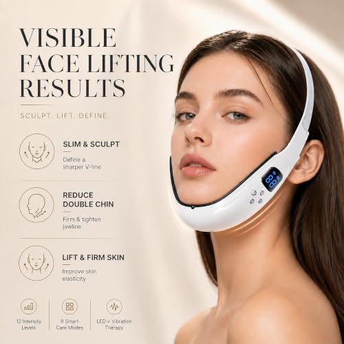 V-Face Lift Machine with Red & Blue Light - 6 Modes & 12 Intensity Levels