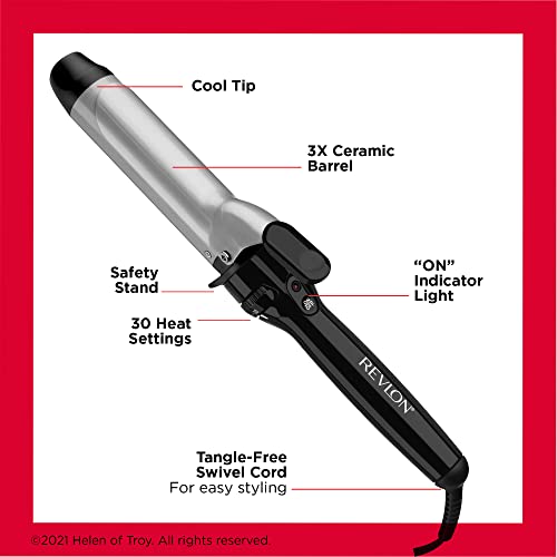 Revlon Perfect Heat Triple Ceramic Curling Iron 1.5 inch