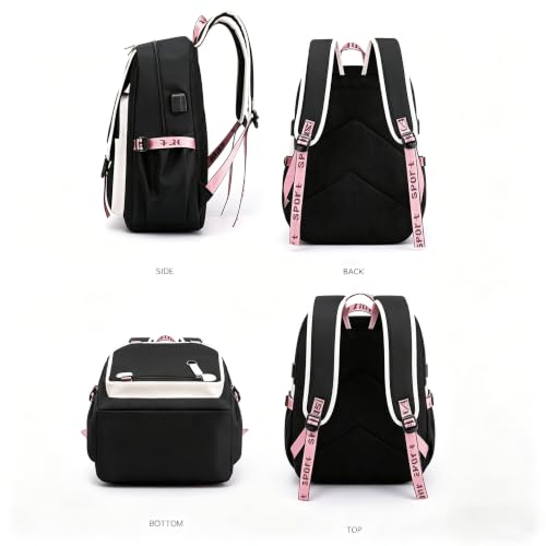 KATSEYE Kpop Aesthetic Backpack with USB Charging Port