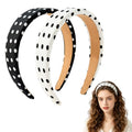 Polka Dot Padded Headband Set for Women - Non-Slip Hair Accessories