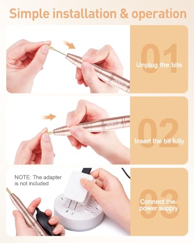 Electric Nail Drill 20000RPM Portable Manicure Tool for Acrylic Gel Nails