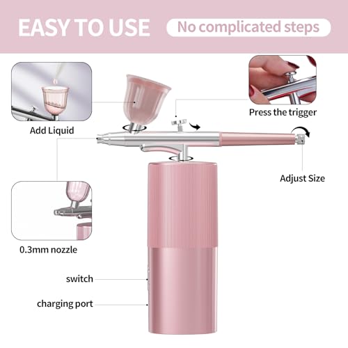 Airbrush Kit with USB Charging & 0.3mm Nozzle