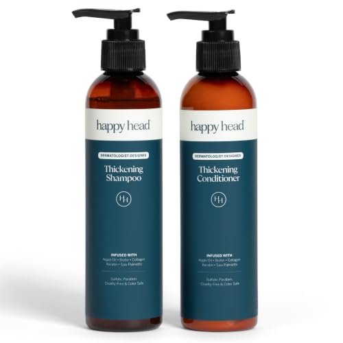 Happy Head Hair Shampoo & Conditioner Set with Biotin & Argan Oil for All Hair Types