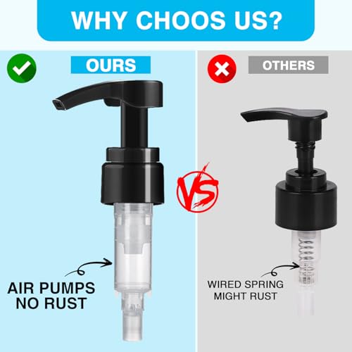 4-Pack Shampoo Pump Dispenser for 28mm/1.1" Bottles