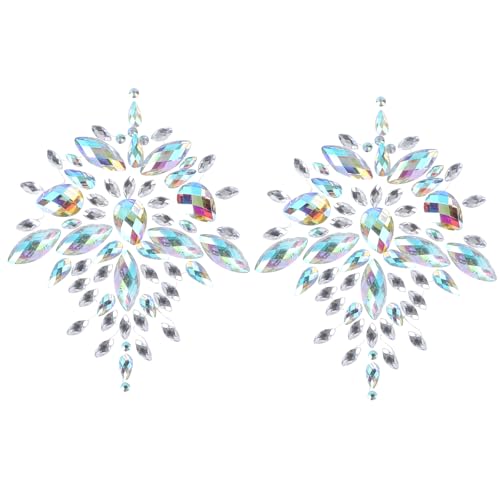 Rhinestone Face & Body Gems Stickers - Reusable Pasties