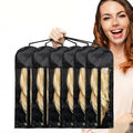 Builson 6pcs Anti-Static Wig Storage Bags & Stands - Travel Case