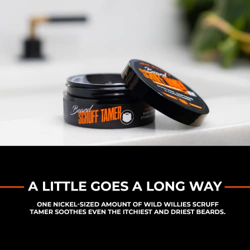Wild Willies Beard Cream - Scruff Tamer for Short Beards & Stubble, Soothes & Nourishes with Green Tea Extract & Aloe Vera Gel (Pack of 2)