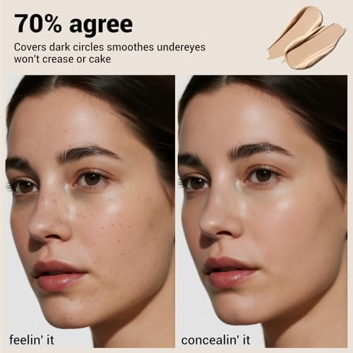 HECI BEAUTY Liquid Concealer - Medium to Full Coverage, 04 Light Sand
