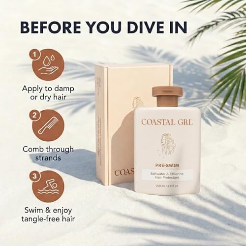 Coastal Grl Pre-Swim Leave-In Conditioner - Hair Protection from Saltwater & Chlorine - 6.8 fl oz