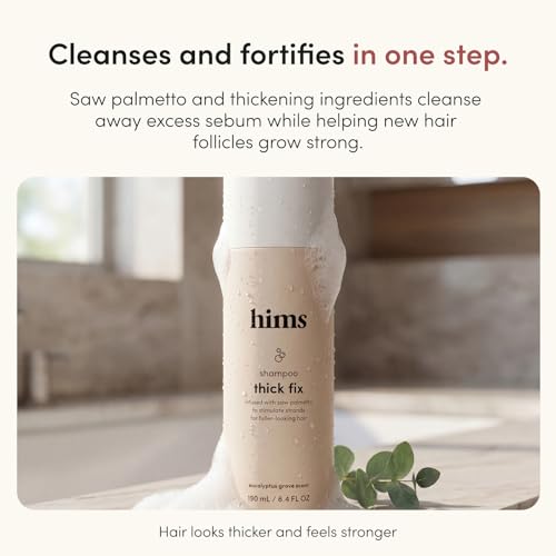 HIMS Thick Fix Shampoo with Saw Palmetto - 2 Pack, Eucalyptus Scent