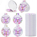 Eva's Moment 40 Pcs Christian Butterfly Compact Mirrors Bulk Bible Verse Mini Mirror Gifts Inspirational Portable Small Makeup Mirror for Women Church Scripture Party Gift 4 Styles