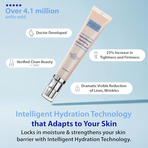 Dr. Denese HydroShield Dream Cream 1.7 oz ? Advanced Moisturizer with Ceramides, Retinol and Peptides for Smooth Radiant Skin, Improved Elasticity and Deep Hydration ? Doctor Developed, Cruelty Free