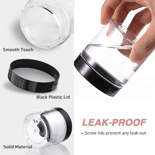 12 Pack 4oz + 12 Pack 0.7oz Cosmetic Jars with Lids | AMORIX Plastic Containers