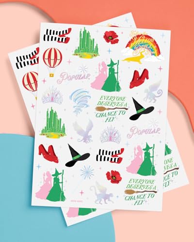 xo, Fetti Witch Temporary Tattoos - 52 Iridescent Foil Pcs