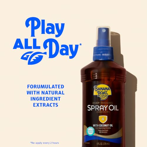 Banana Boat Deep Tanning Spray Oil SPF 4 8oz - Pack of 2