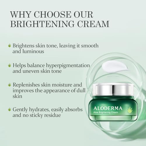 Aloderma Basic Aloe Brightening Skin Care Set - 4 Pieces - Cleanser, Cream, 200g Aloe Vera Gel x 2pcs