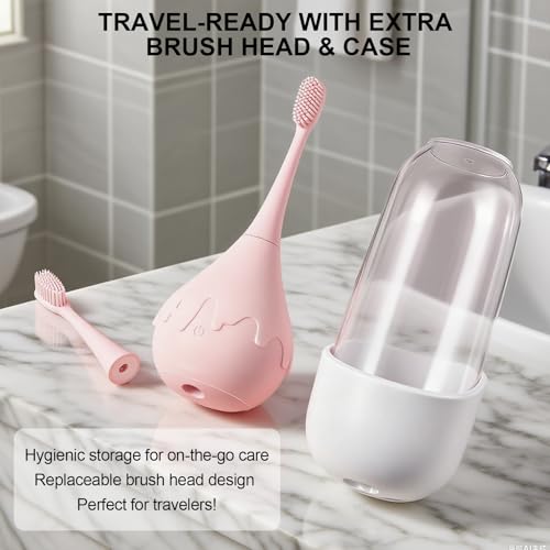 Electric Vibrating Eyelid Brush with Soft Silicone for Sensitive Eyelids,Gently Cleans Eyelid Margins,Removes Dirt,Oil.Blepharitis and Dry Eyes Relief,Lid Scrubbing Device Machine (Pink)