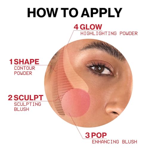 Smashbox Halo Sculpt + Glow Face Palette | Vitamin E, Long Lasting, Contour + Highlighter, 0.55 oz.
