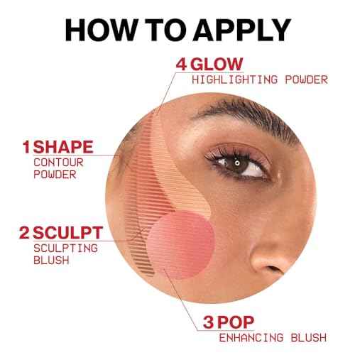 Smashbox Halo Sculpt + Glow Face Palette | Vitamin E, Long Lasting, Contour + Highlighter, 0.55 oz.